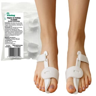 2x Aparat na Haluksy Separator Opaska Korektor Haluksa Haluksów Szyna na Noc Korygujący na Duży Paluch