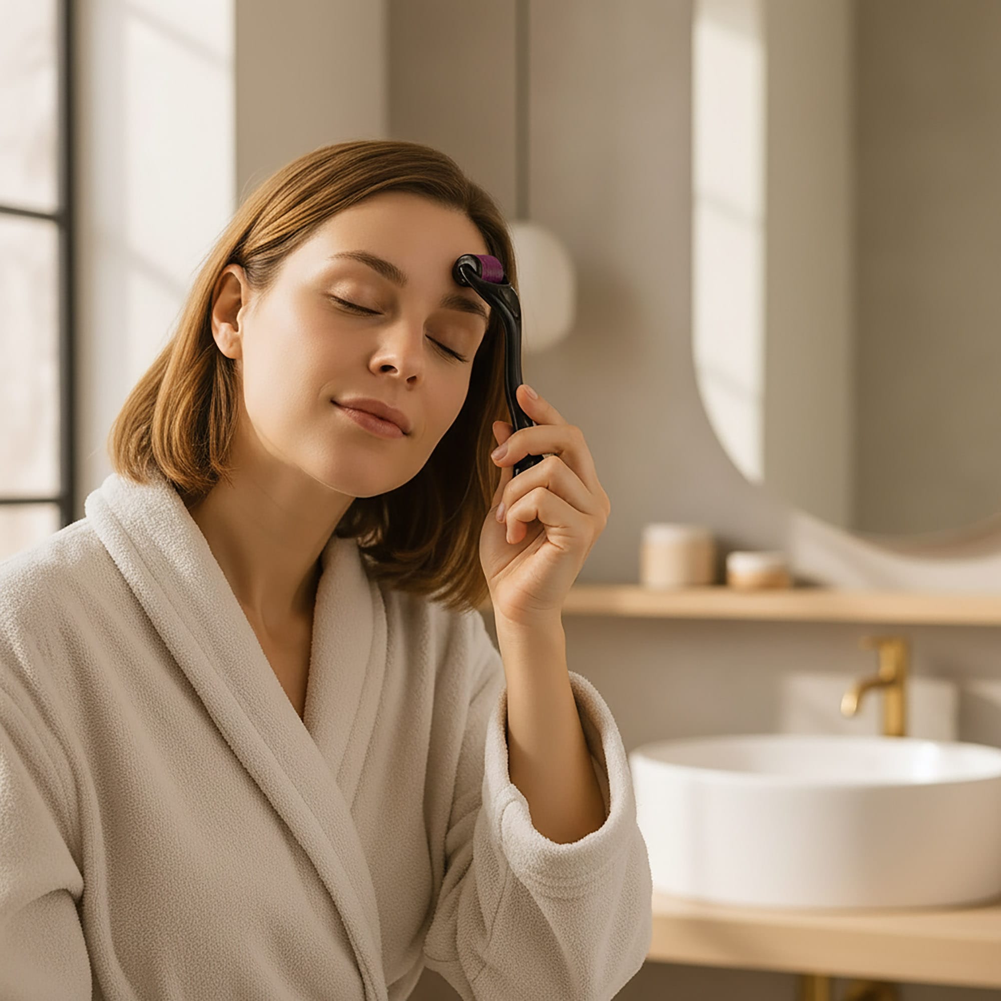 Derma Roller Mezoterapia Mikroigłowa Masażer Do Twarzy Brody Ciała 0,3 mm 2 Derma Roller Mezoterapia Mikroigłowa Masażer Do Twarzy Brody Ciała 0,3 mm - obrazek 2