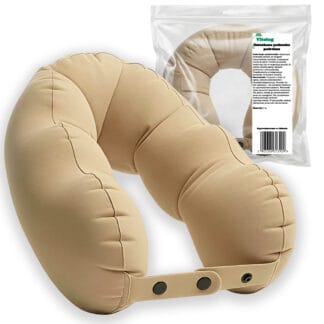 Poduszka Podróżna Dmuchana Turystyczna Rogal na Szyję do Spania Samolotu