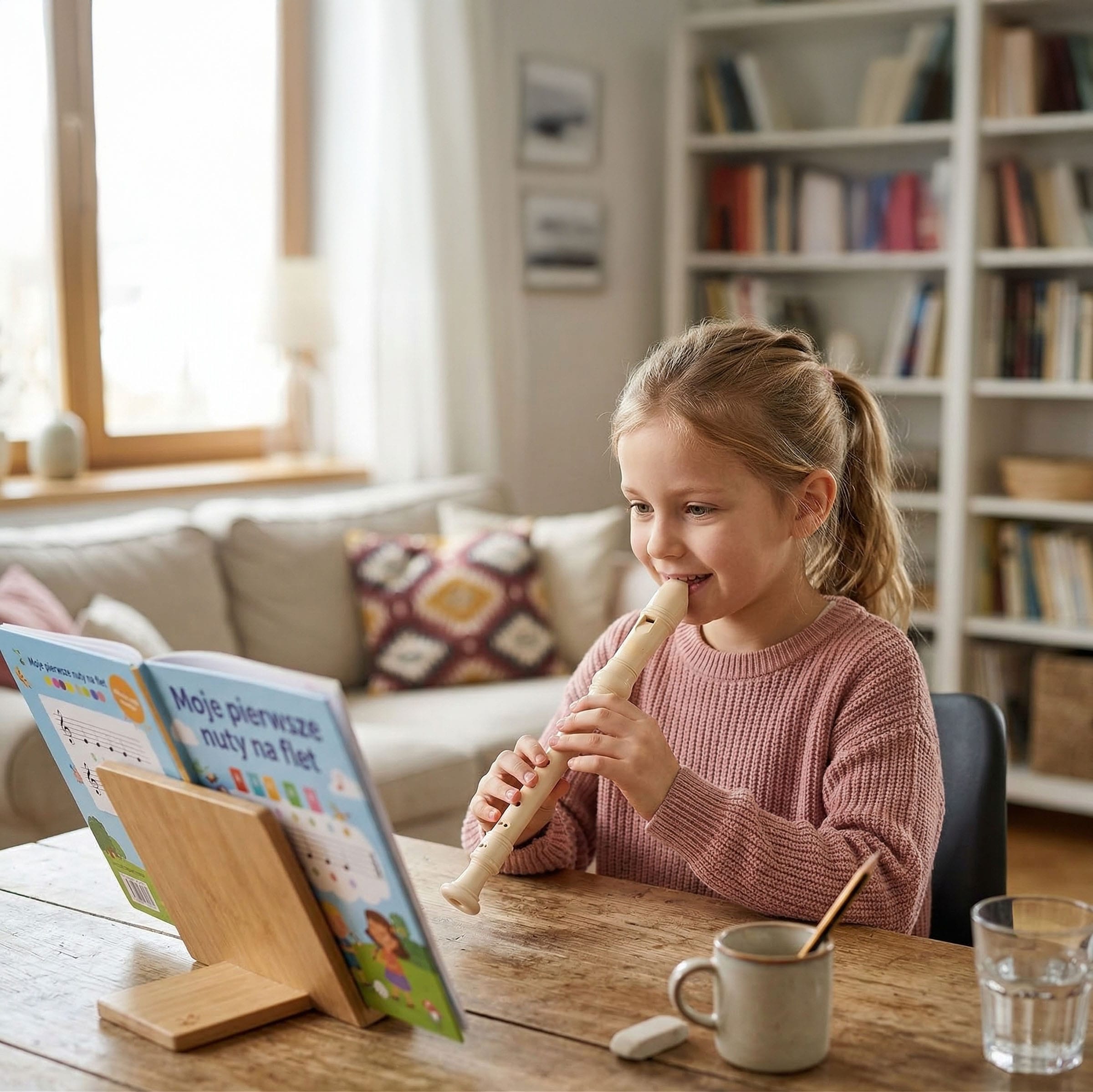 Flet Prosty Sopranowy Szkolny na Muzykę do Szkoły Nauki Grania Plastikowy + Czyścik 4 Flet Prosty Sopranowy Szkolny na Muzykę do Szkoły Nauki Grania Plastikowy + Czyścik - obrazek 4