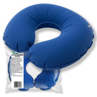 Mini Poduszka Podróżna Turystyczna Dmuchana Rogal na Szyję do Spania Auta Samolotu