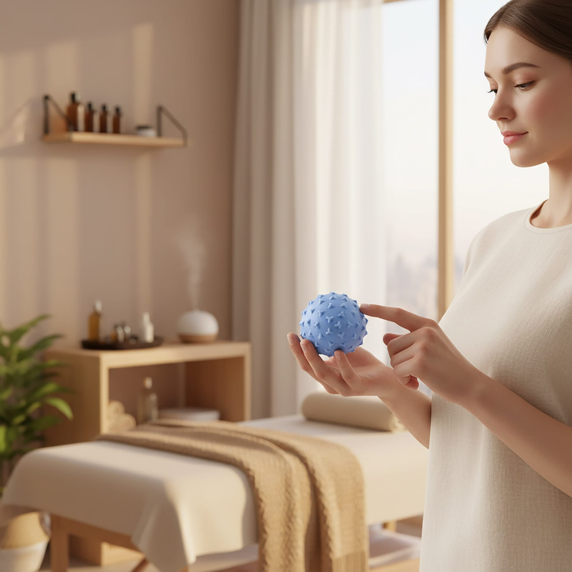 Piłka do Masażu Rolowania Mięśni Ciała Piłeczka Rehabilitacyjna z Kolcami 5 Piłka do Masażu Rolowania Mięśni Ciała Piłeczka Rehabilitacyjna z Kolcami - obrazek 5