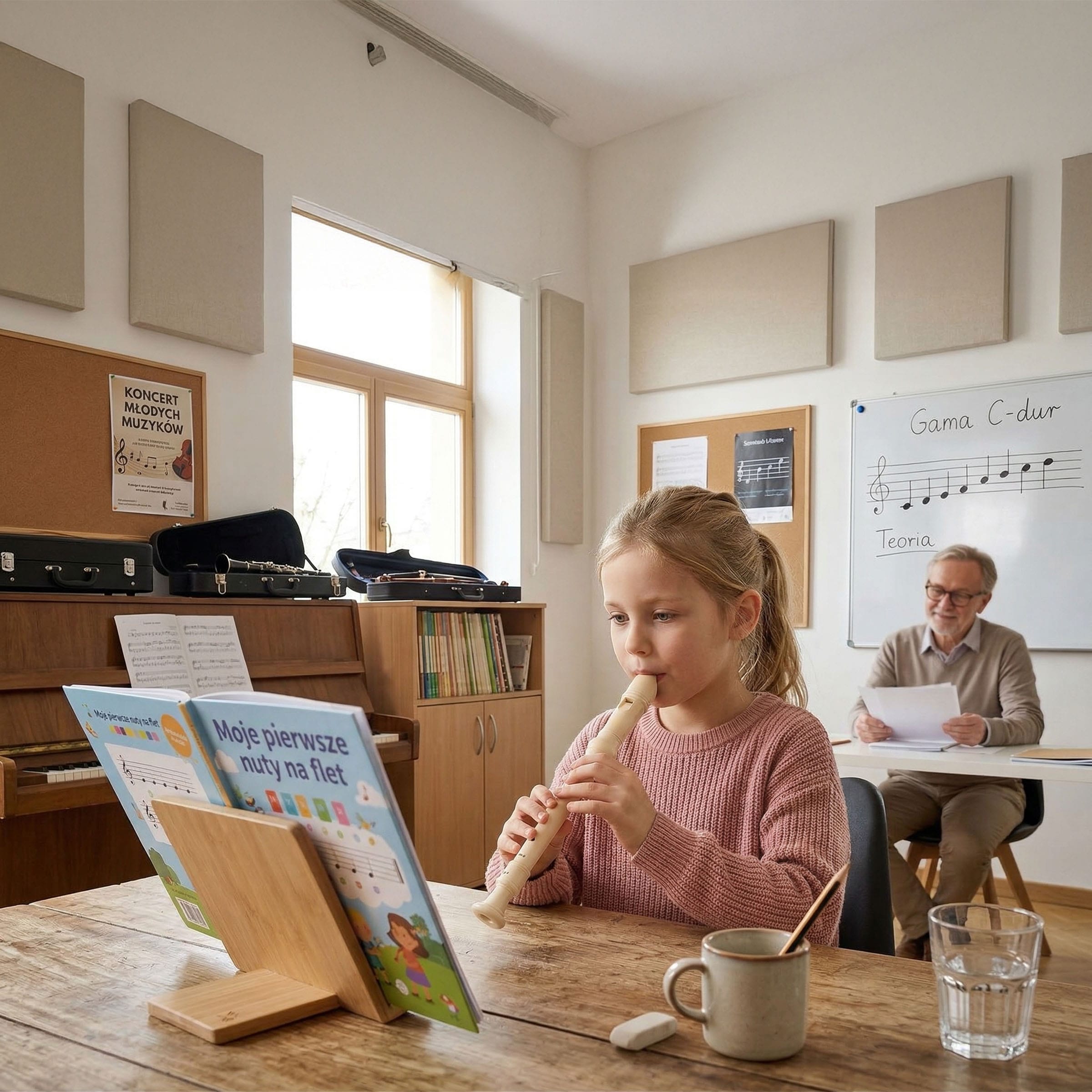 Flet Prosty Sopranowy Szkolny na Muzykę do Szkoły Nauki Grania Plastikowy + Czyścik 2 Flet Prosty Sopranowy Szkolny na Muzykę do Szkoły Nauki Grania Plastikowy + Czyścik - obrazek 2