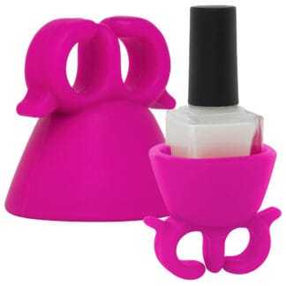 Uchwyt Na Lakier Do Paznokci Silikonowy Do Malowania Bez Rozlewania Fiolet