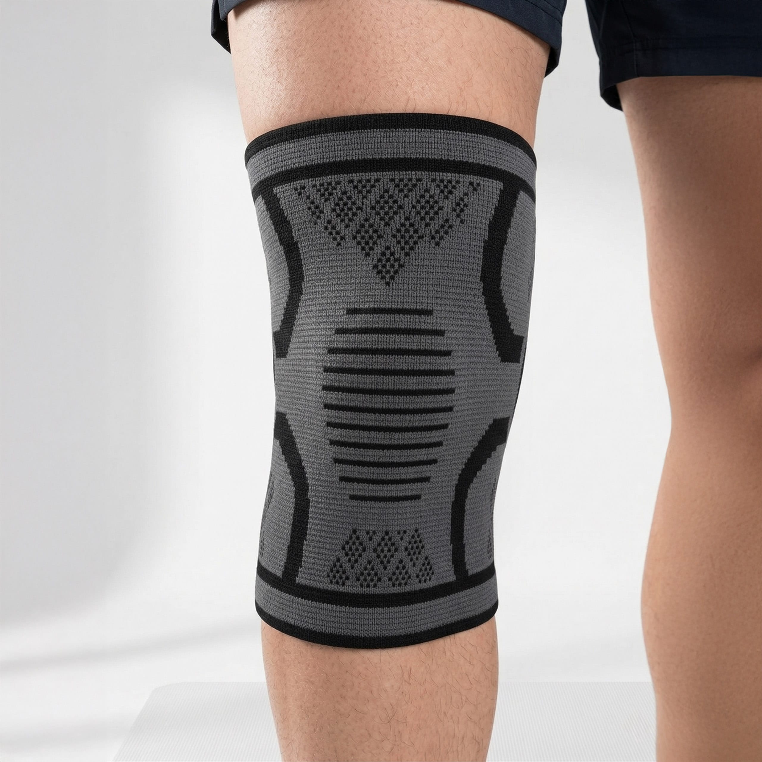 Opaska Kompresyjna na Kolano Stabilizator Sportowy Ściągacz Kolana Elastyczna na Siłownię 4 Opaska Kompresyjna na Kolano Stabilizator Sportowy Ściągacz Kolana Elastyczna na Siłownię - obrazek 4