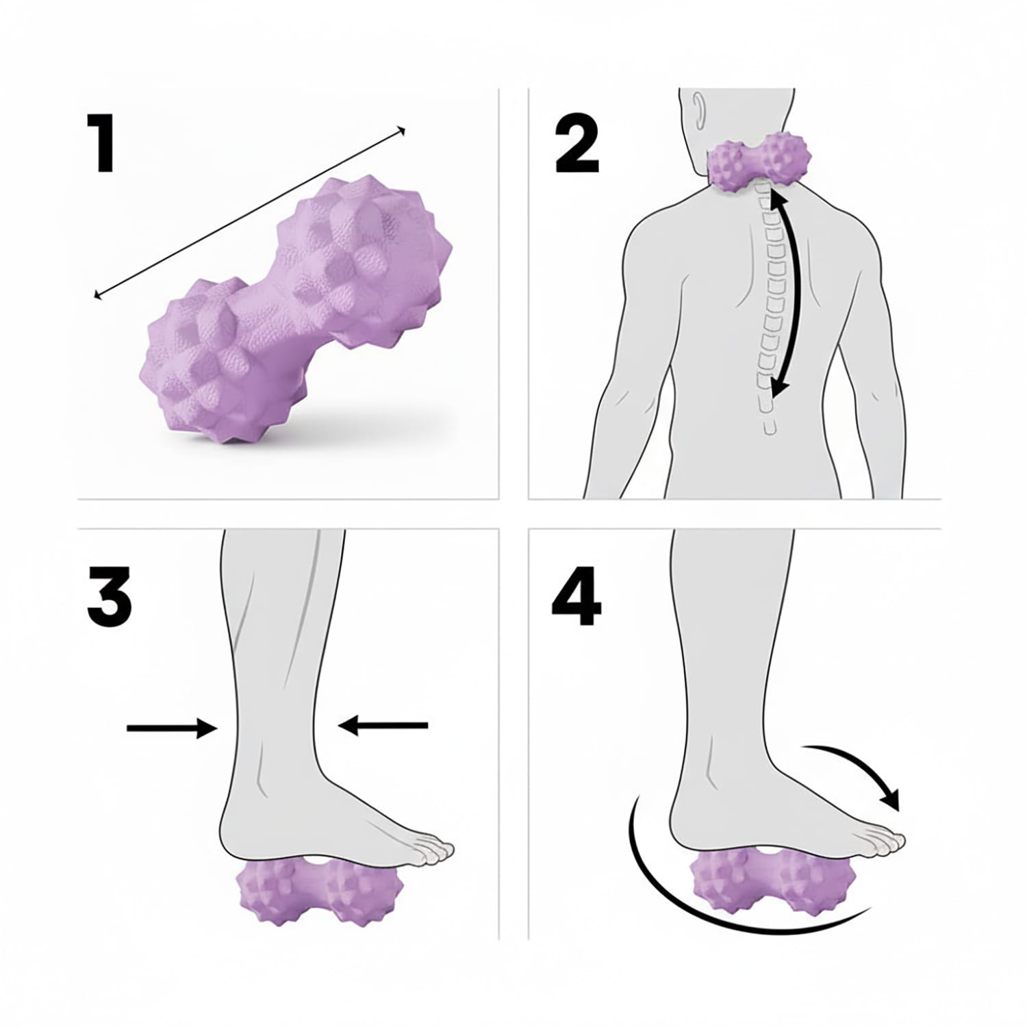 2 szt Piłka Duoball do Masażu Rolowania Ciała Mięśni Piłeczka z Kolcami 13 2 szt Piłka Duoball do Masażu Rolowania Ciała Mięśni Piłeczka z Kolcami - obrazek 13