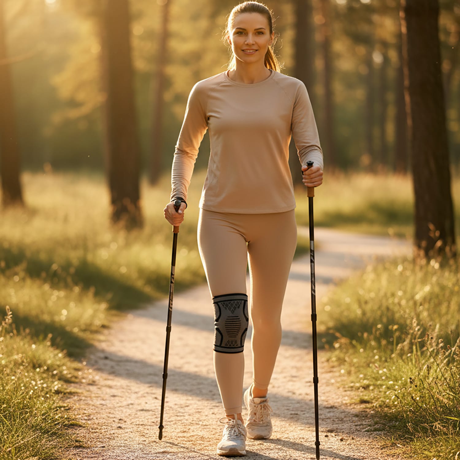 Opaska Kompresyjna na Kolano Stabilizator Sportowy Ściągacz Kolana Elastyczna na Siłownię 9 Opaska Kompresyjna na Kolano Stabilizator Sportowy Ściągacz Kolana Elastyczna na Siłownię - obrazek 9