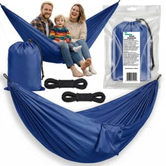 Hamak Ogrodowy Turystyczny Dwuosobowy do Ogrodu na Taras 260x155 cm Duży