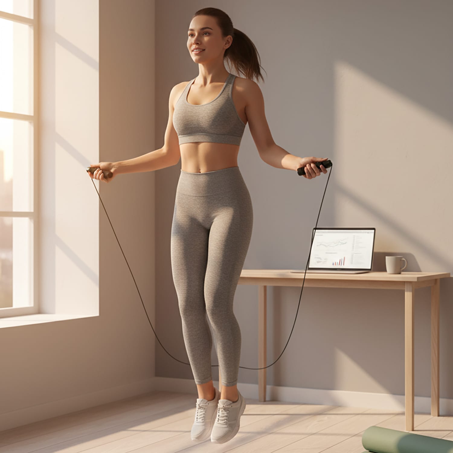 Skakanka Treningowa Bokserska Crossfit Regulowana do Ćwiczeń Stalowa Linka 3m 2 Skakanka Treningowa Bokserska Crossfit Regulowana do Ćwiczeń Stalowa Linka 3m - obrazek 2