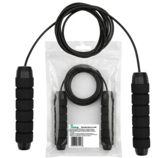 Skakanka Treningowa Bokserska Crossfit Regulowana do Ćwiczeń Stalowa Linka 3m