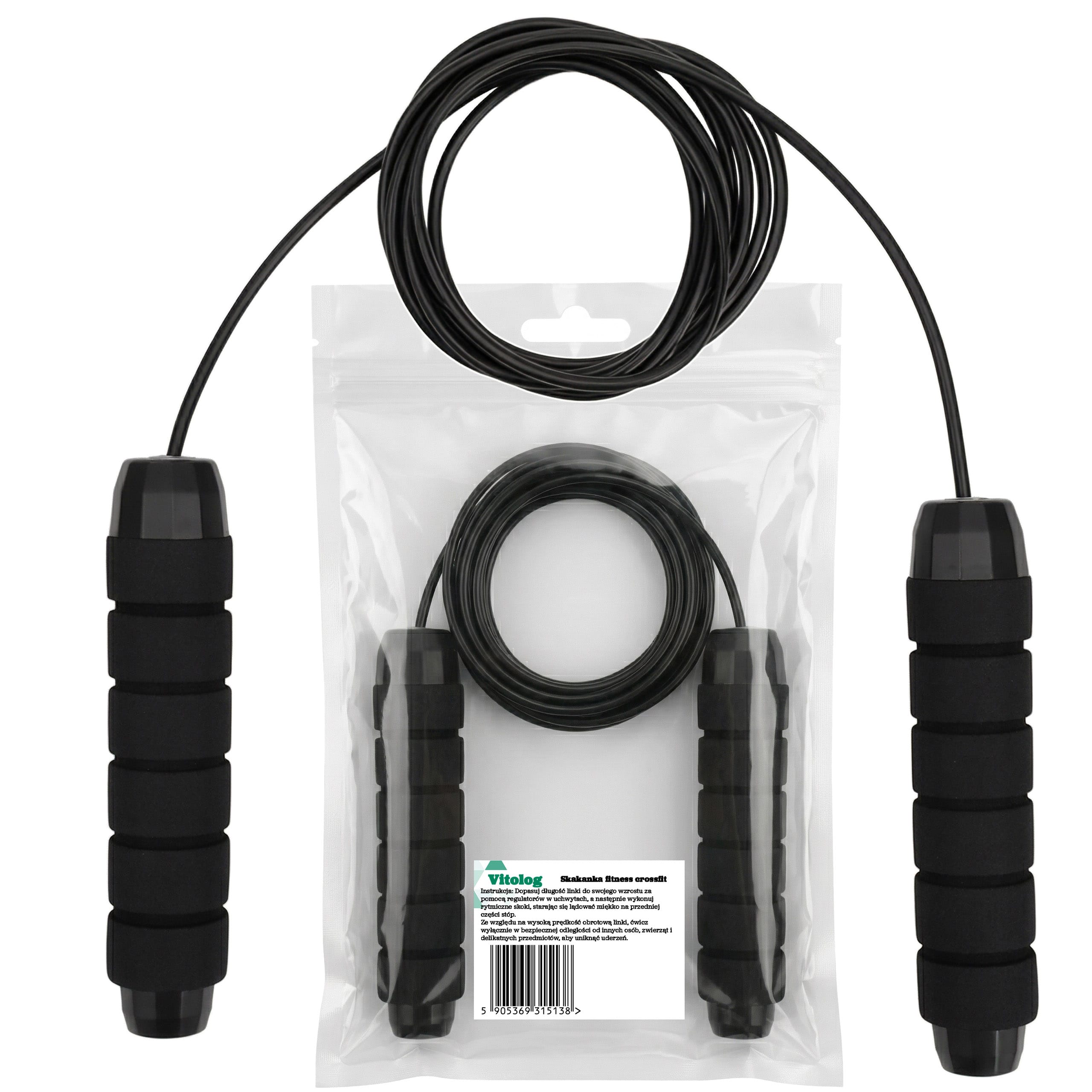 Skakanka Treningowa Bokserska Crossfit Regulowana do Ćwiczeń Stalowa Linka 3m 1 Skakanka Treningowa Bokserska Crossfit Regulowana do Ćwiczeń Stalowa Linka 3m