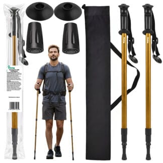 Kijki Trekkingowe Kije Nordic Walking do Chodzenia po Górach Składane Pokrowiec Akcesoria + Pokrowiec